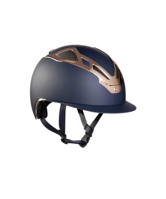 CASCO APEX CHROME AZUL MATE/ORO ROSA