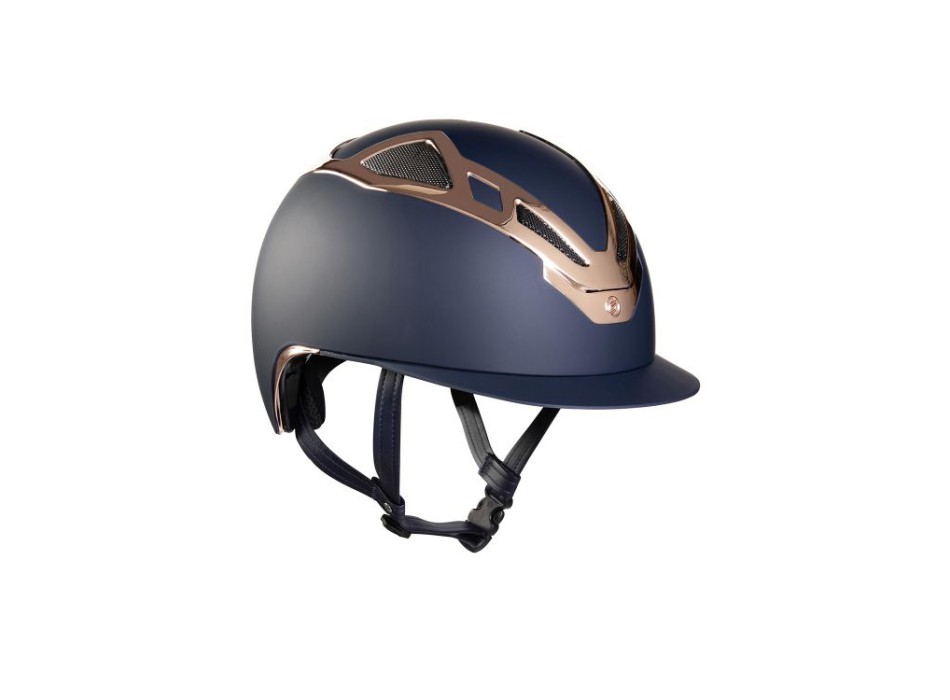 CASCO APEX CHROME AZUL MATE/ORO ROSA