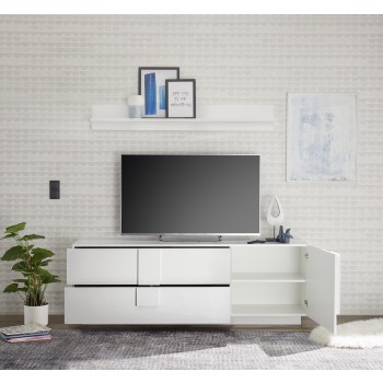 Mueble TV Bajo 2 Cajones 1 Puerta JUPITER 182x44x63 cm