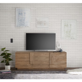 Mueble bajo TV JUPITER 3 puertas 182x44x63 cm en color nogal