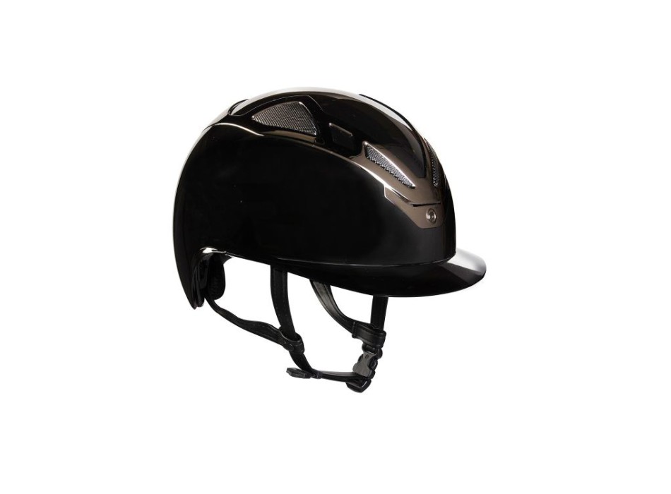 CASCO APEX CROMO NEGRO BRILLANTE