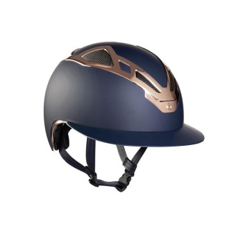 CASCO APEX CHROME LADY AZUL MATE/ORO ROSA