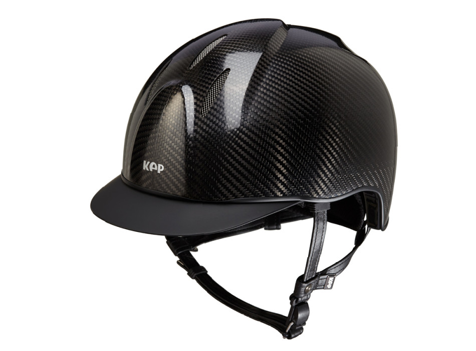 PROMO CASCO E-LIGHT DE CARBONO NEGRO BRILLANTE CON VISERA NEGRO MATE Y REJILLA DE ACERO INOXIDABLE