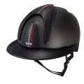 CASCO E-LIGHT CARBONO NEGRO MATE CON BANDERA SWAROVSKI ITALIA