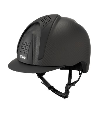 CASCO E-LIGHT CARBONO NEGRO MATE CON VISERA NEGRO MATE Y 3 INSERCIONES NEGRO MATE