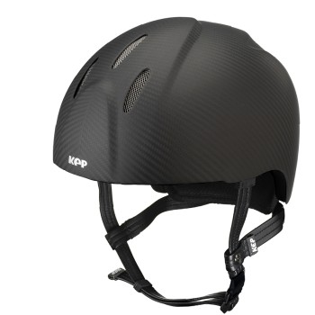 CASCO E-LIGHT CARBONO NEGRO MATE SIN VISERA / PARRILLA DE ACERO INOXIDABLE / CORREA ESTÁNDAR