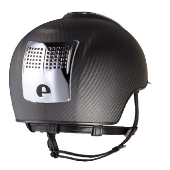 CASCO E-LIGHT CARBONO NEGRO MATE / VISERA NEGRO MATE Y 3 INSERCIONES PLATA