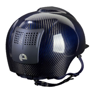 CASCO E-LIGHT SHINE AZUL CARBONO / 2 INSERCIONES AZUL MATE