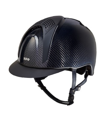 CASCO E-LIGHT SHINE AZUL CARBONO / 2 INSERCIONES AZUL MATE