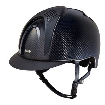 CASCO E-LIGHT SHINE AZUL CARBONO / 2 INSERCIONES AZUL MATE