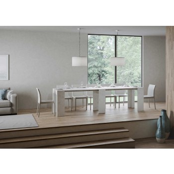 Allin Consola - Consola extensible 78x47/299 cm Allin Blanco Espatulado