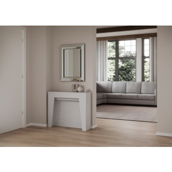 Anea Consola - Consola extensible 90x25/211 cm Anea Fresno Blanco