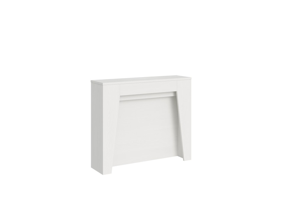 Anea Consola - Consola extensible 90x25/211 cm Anea Fresno Blanco