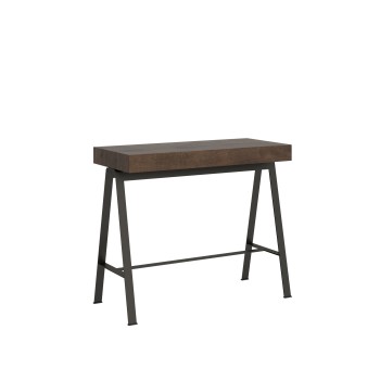 Banco Consola Estructura Antracita - Consola extensible 90x40/196 cm Small Premium Bench Estructura Roble Natural Antracita