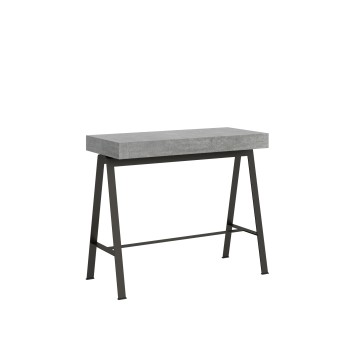 Banco Consola Estructura Antracita - Consola extensible 90x40/196 cm Small Premium Bench Estructura Roble Natural Antracita