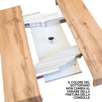 Consola Capital Estructura Antracita - Consola extensible 90x40/196 cm Capital Small Estructura Antracita Fresno Blanco