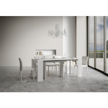 Mia Console - Consola extensible 90x42/198 cm Mia Small Blanco Fresno