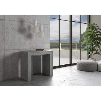 Mia Console - Consola extensible 90x42/198 cm Mia Small Blanco Fresno