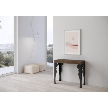 Paxon Premium Consola Estructura Antracita - Consola Extensible 90x40/300 cm Paxon Premium Estructura Antracita Fresno Blanco