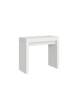 Roxell Consola - Consola Extensible 90x40/196 cm Roxell Pequeña Fresno Blanco