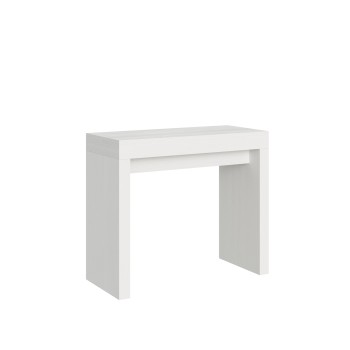 Roxell Consola - Consola Extensible 90x40/196 cm Roxell Pequeña Fresno Blanco