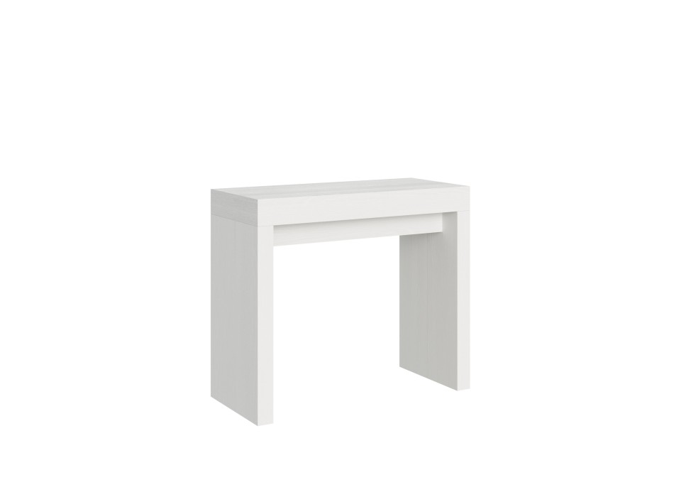 Roxell Consola - Consola Extensible 90x40/196 cm Roxell Pequeña Fresno Blanco