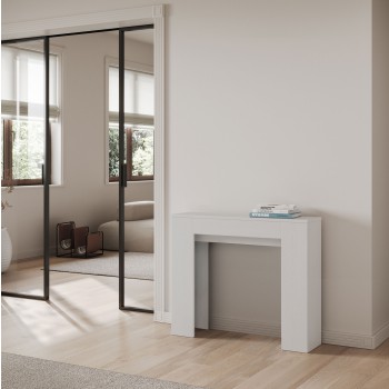 Slick Console - Consola extensible 90x25/181 cm Slick White Ash