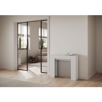 Slick Console - Consola extensible 90x25/181 cm Slick White Ash