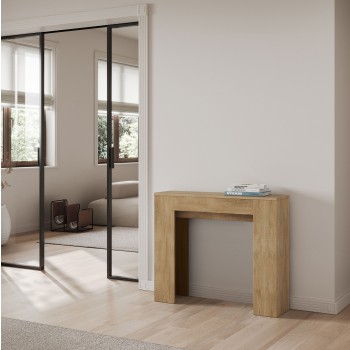 Slick Console - Consola extensible 90x25/181 cm Slick White Ash