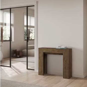 Slick Console - Consola extensible 90x25/181 cm Slick White Ash