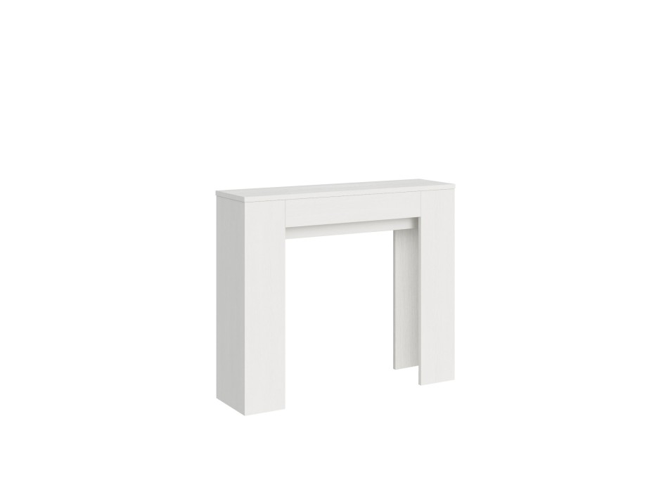 Slick Console - Consola extensible 90x25/181 cm Slick White Ash