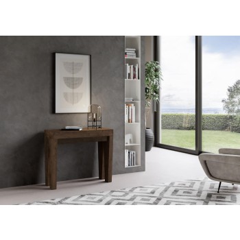 Spimbo Consola - Consola extensible 90x40/196 cm Spimbo Pequeña Fresno Blanco