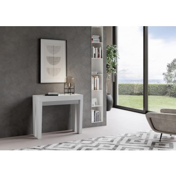 Spimbo Consola - Consola extensible 90x40/196 cm Spimbo Pequeña Fresno Blanco