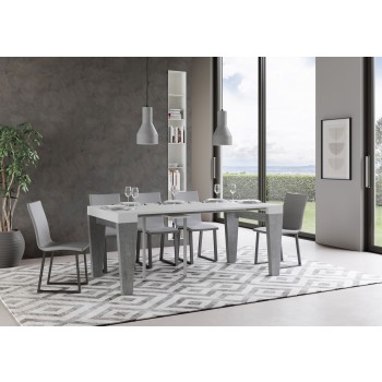 Spimbo Consola - Consola extensible 90x40/196 cm Spimbo Pequeña Fresno Blanco