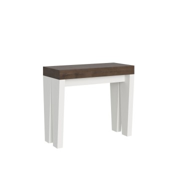 Spimbo Consola - Consola extensible 90x40/196 cm Spimbo Pequeña Fresno Blanco