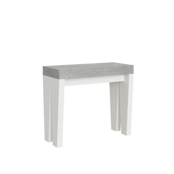 Spimbo Consola - Consola extensible 90x40/196 cm Spimbo Pequeña Fresno Blanco