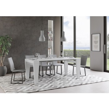 Spimbo Consola - Consola extensible 90x40/196 cm Spimbo Pequeña Fresno Blanco