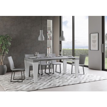 Spimbo Consola - Consola extensible 90x40/196 cm Spimbo Pequeña Fresno Blanco