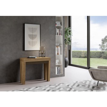 Spimbo Consola - Consola extensible 90x40/196 cm Spimbo Pequeña Fresno Blanco