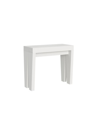 Spimbo Consola - Consola extensible 90x40/196 cm Spimbo Pequeña Fresno Blanco