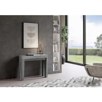 Spimbo Consola - Consola Extensible 90x40/300 cm Spimbo Blanco Fresno