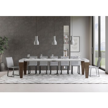 Spimbo Consola - Consola Extensible 90x40/300 cm Spimbo Blanco Fresno