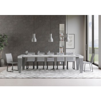 Spimbo Consola - Consola Extensible 90x40/300 cm Spimbo Blanco Fresno