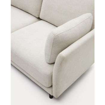 Sofá 3 plazas Gilma chaise longue tela perla derecha/izquierda 261 cm