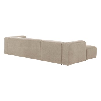 Divano Blok 4 posti chaise longue sinistra beige 330 cm