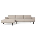 Sofá Galene 3 plazas con chaiselongue izquierda beige 254 cm