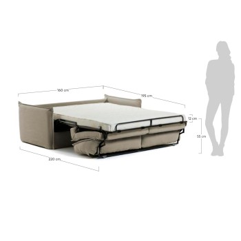 Samsa sofá cama 2 plazas poliuretano 202 cm