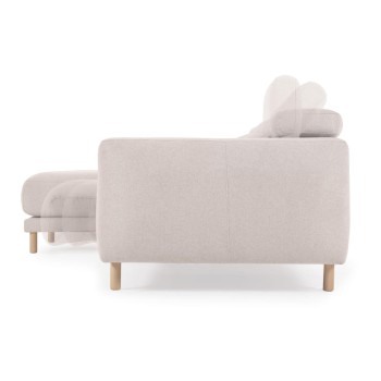 Divano Singa 3 posti con chaise longue sinistra