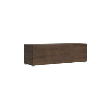 Isoka Elements - Mueble TV Flap con prensaestopas L.133.6 H.40 D.39.2 con pies Roble Natural