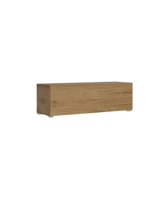 Isoka Elements - Mueble TV Flap con prensaestopas L.133.6 H.40 D.39.2 con pies Roble Natural